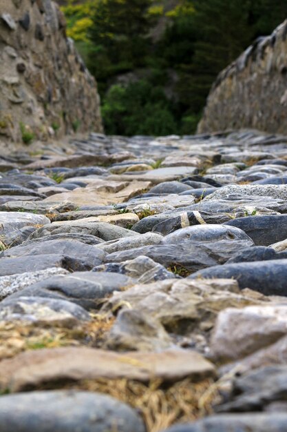 Foto close-up di ciottoli sulla spiaggia