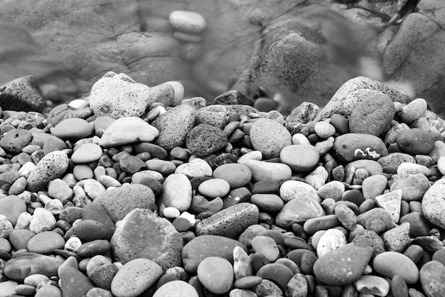 Photo close-up of pebbles at beach