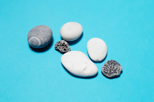 Close-up of pebbles stones  background.