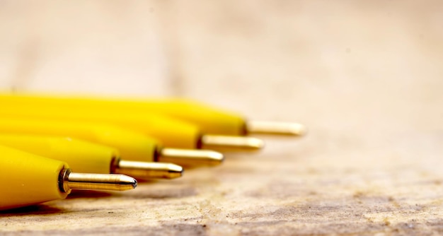 Close-up of pen on table