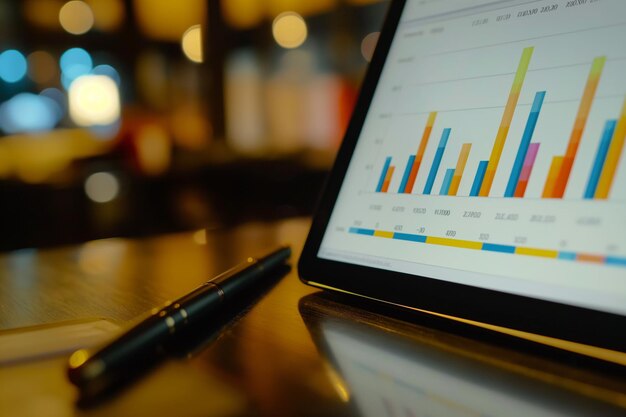 close up of a pen on top of a tablet screen