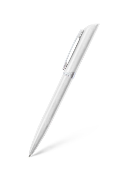 Close-up of pen over white background