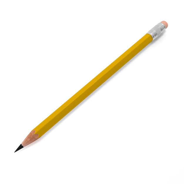 Close up on pencil isolated