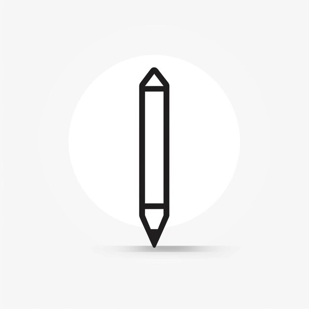 Photo a close up of a pencil with a long shadow on a white background generative ai