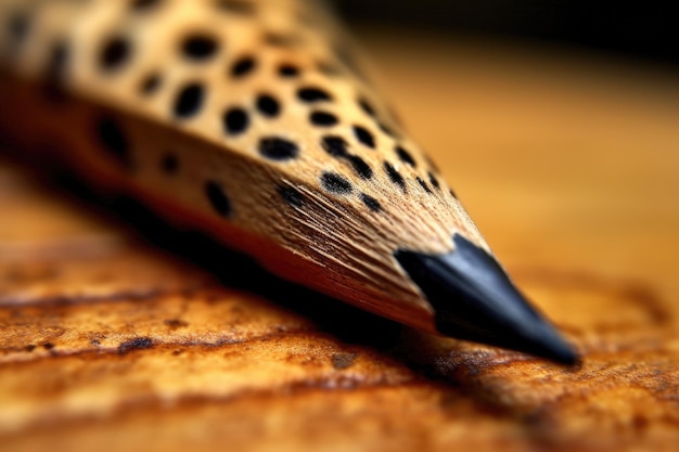 a close up of a pencil