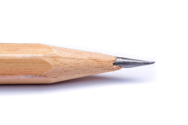 Photo close-up of pencils against white background