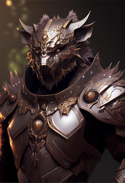 Close up of a person in armor generative ai