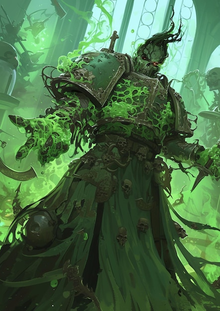 Photo a close up of a person in a green costume holding a sword generative ai