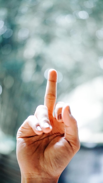 Photo close-up of person hand