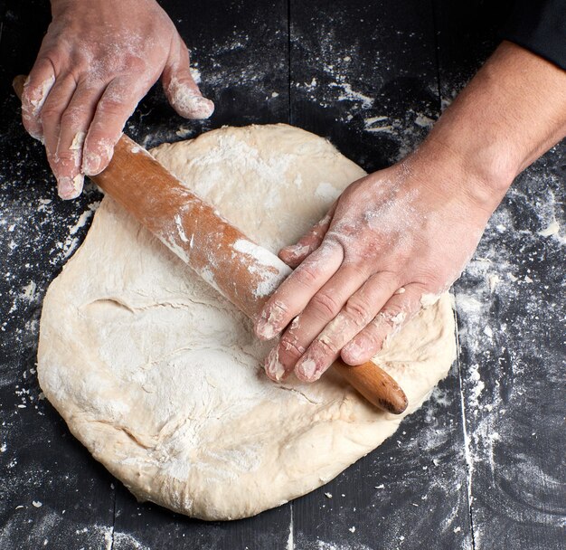 Close-up of person preparing food