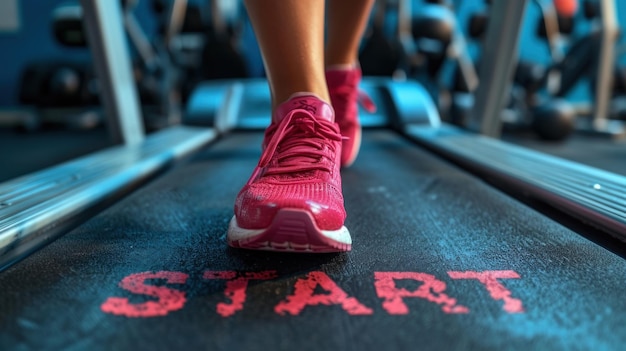 Close Up of Person Running on Treadmill