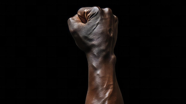 Photo a close up of a person's arm with a black background