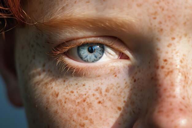 Photo a close up of a person's eye