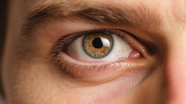 A close up of a person's eye