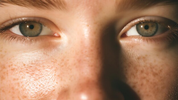 A close up of a person's eyes