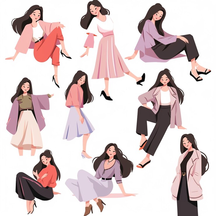 Photo ai generativeの異なる服装で床に座っている人のクローズアップ