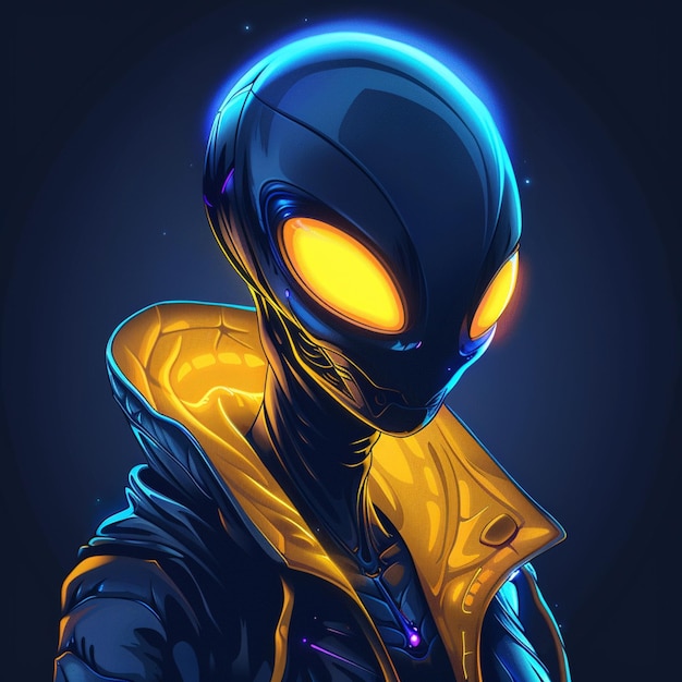 a close up of a person wearing a yellow jacket and a black helmet generative ai