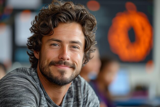 Photo close up of person with beard