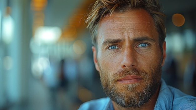 Close Up of Person With Beard