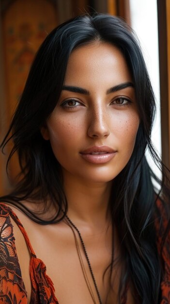 A Close Up of a Person with Long Hair