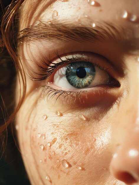 Photo a close up of a persons eye