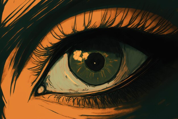 A close up of a persons eye