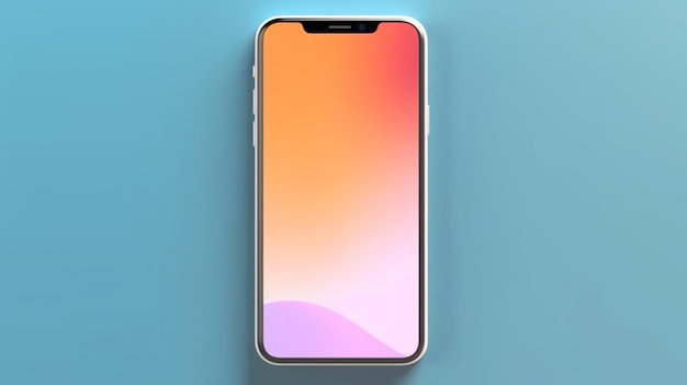 A close up of a phone with a blue background generative ai