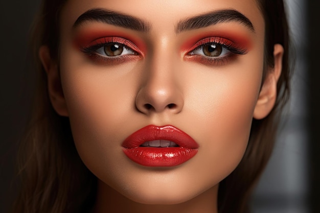 Premium AI Image  A close up photo of an alluring young female 