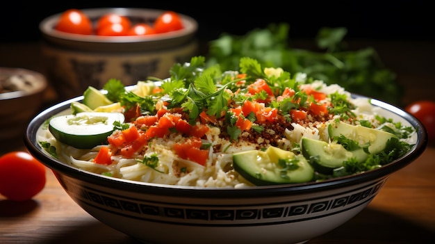 Close up photo of bowl of lettuce with chopped tomatoes in it