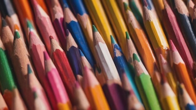 Close up photo of colored pencil scraps for use as a background