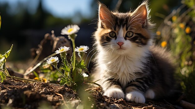 Close up photo of cute cat portrait