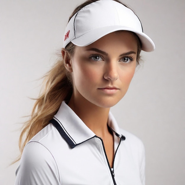 Close up photo of female golf player