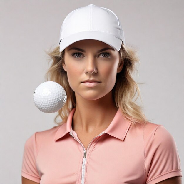 Close up photo of female golf player