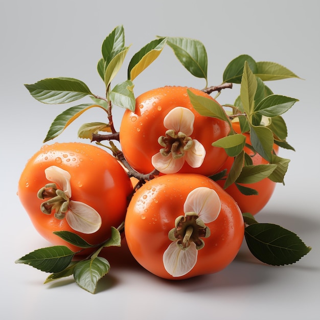 close up photo of fresh fruit Persimmon