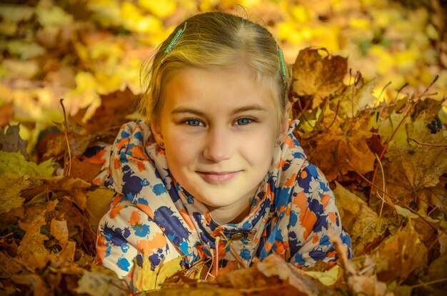 Close up photo of a little smiling girl