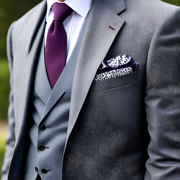 Close up photo of a man wearing a suit