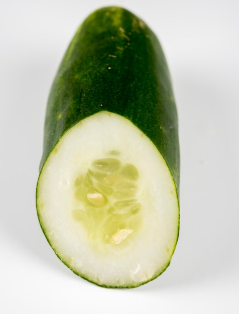 Close up photo of a raw cucumber