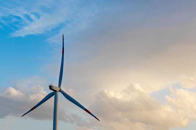 Close up photo of wind turbine