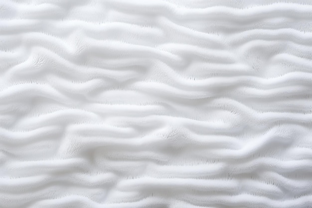 白い綿タオルで作られた背景のテクスチャの接写写真