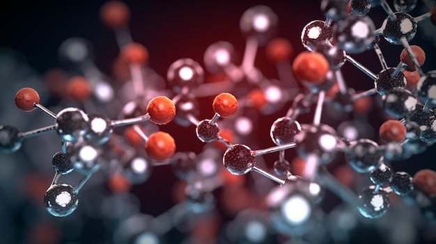 close up photographscientific mollecular chemicalGenerative AI