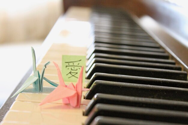 Photo close-up of piano keys