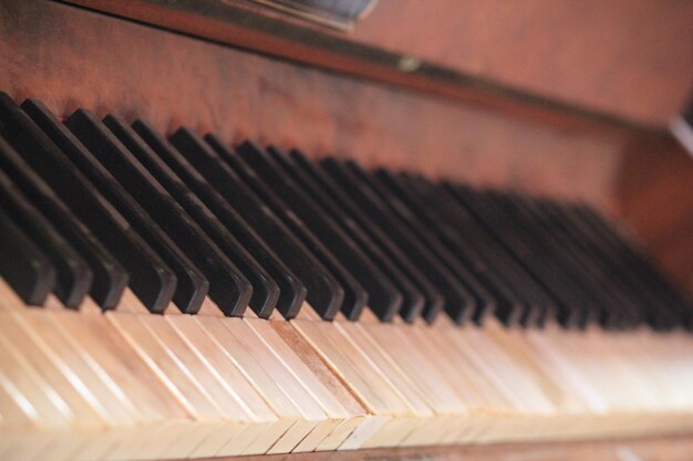 Photo close-up of piano keys