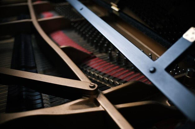 Close-up of piano keys