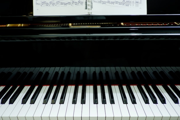 Foto close-up piano muziekinstrument