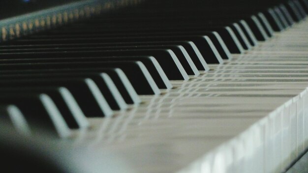 Foto prossimo piano del pianoforte