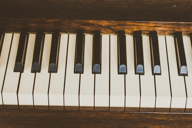 Close-up of piano