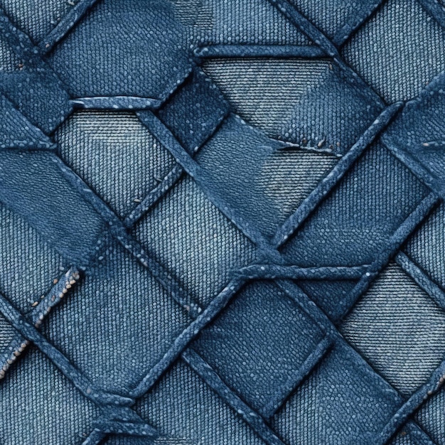 close up picture of a blue jeans fabric