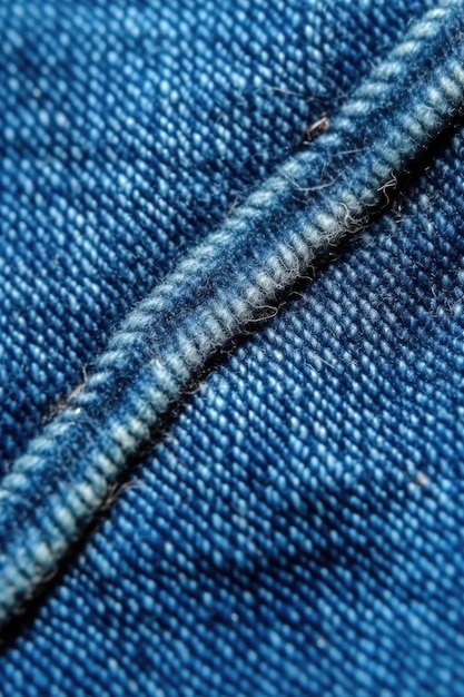 Photo close up picture of a blue jeans fabric