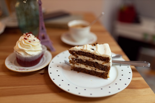 Close-up of a piece of cake