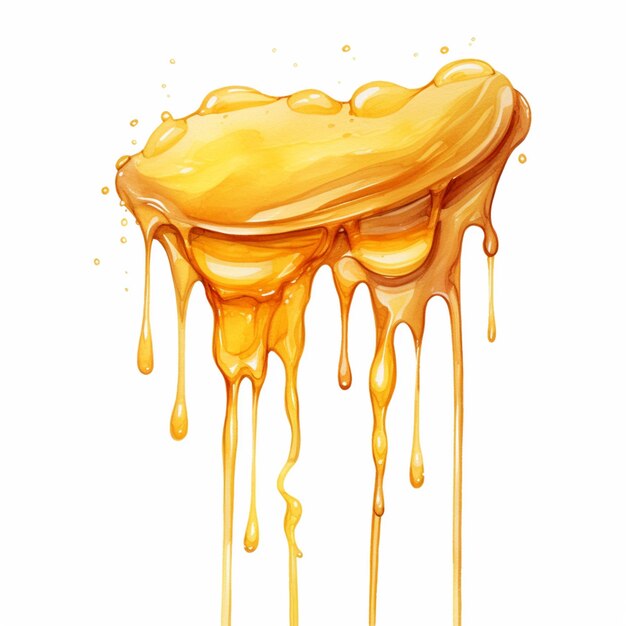 Photo a close up of a piece of honey dripping from a spoon generative ai